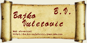 Bajko Vuletović vizit kartica